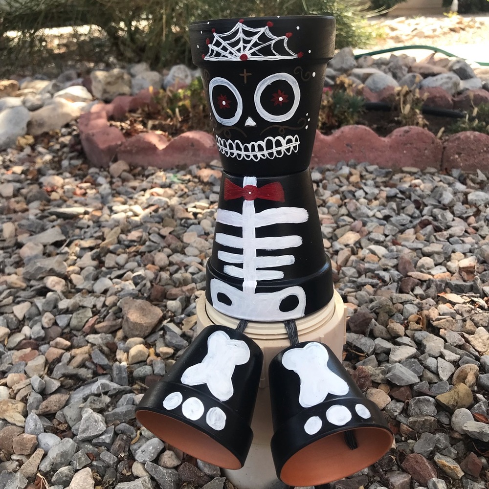 Sugar Skull Flower Pot